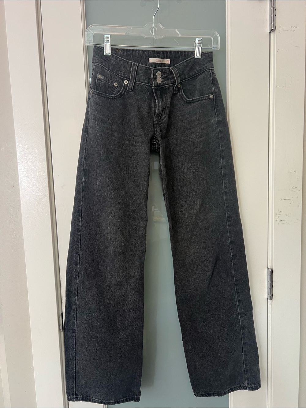 Levi's Black Wide Leg High-Rise Jeans - Picture 2 of 3